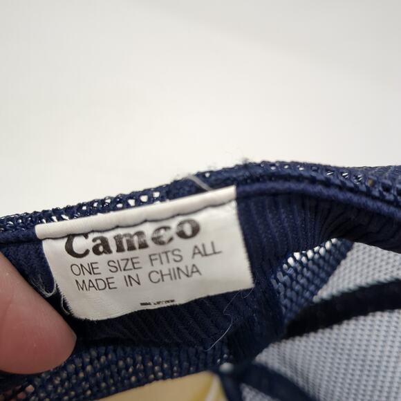 No. 1 Multiservices Corp. Snapback Trucker Hat Blue One Size Mesh Back Camco - Picture 8 of 8